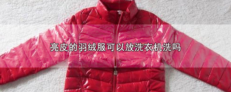 亮皮的羽绒服可以放洗衣机洗吗 第1张