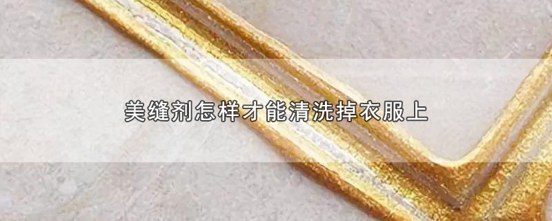 美缝剂怎样才能清洗掉衣服上 第1张