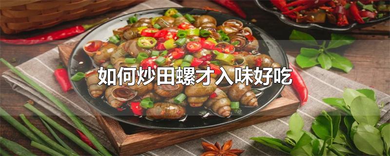 如何炒田螺才入味好吃（怎样炒田螺最好吃又入味） 第1张