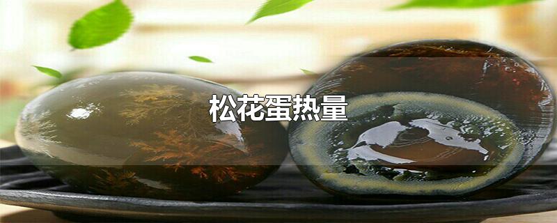 松花蛋热量（松花蛋是什么蛋） 第1张