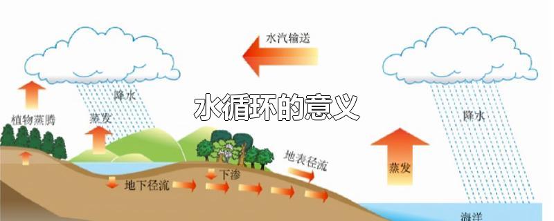 水循环的意义 第1张