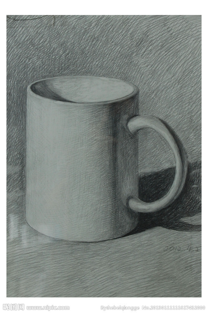 素描陶瓷茶杯 第1张