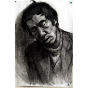 中年男子素描胸像 第1张