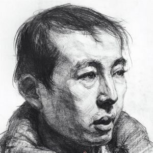 中年男子头像的素描刻画 第1张
