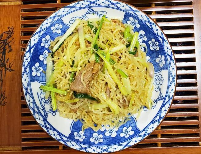 香芹韭黄肉片炒米粉 第17张