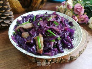 五花肉炒紫甘蓝的做法步骤：7 第13张