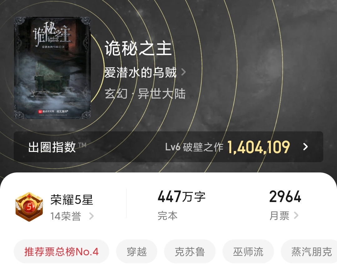 公认高质量的网络小说排名推荐 12本足以封神的经典小说 第23张