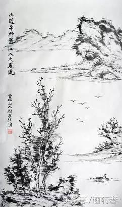 水墨画山水画绘画入门技法步骤图文详解 第1张