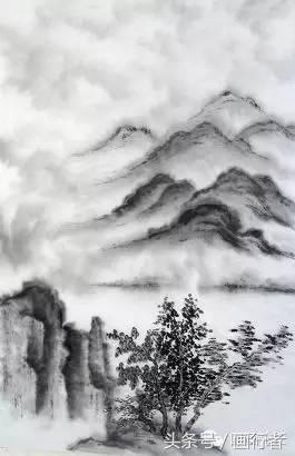 水墨画山水画绘画入门技法步骤图文详解 第33张