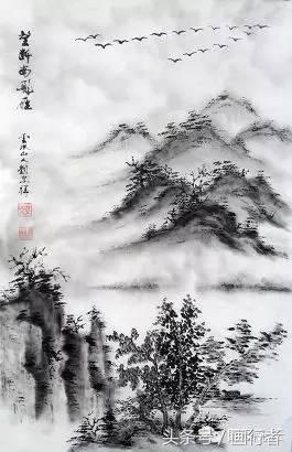 水墨画山水画绘画入门技法步骤图文详解 第37张