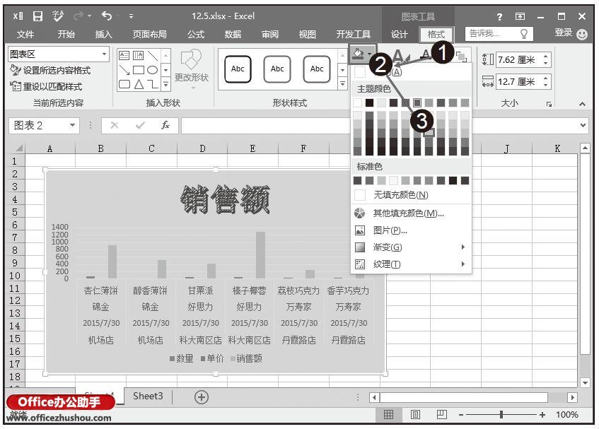Excel2016中设置图表中对象的填充效果 第1张