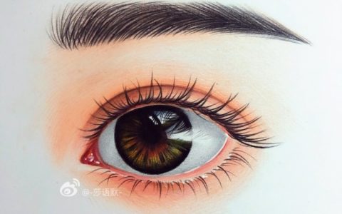彩铅眼睛全过程讲解