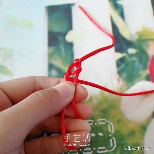 红绳手链编法图解教程简单含打结 第5张
