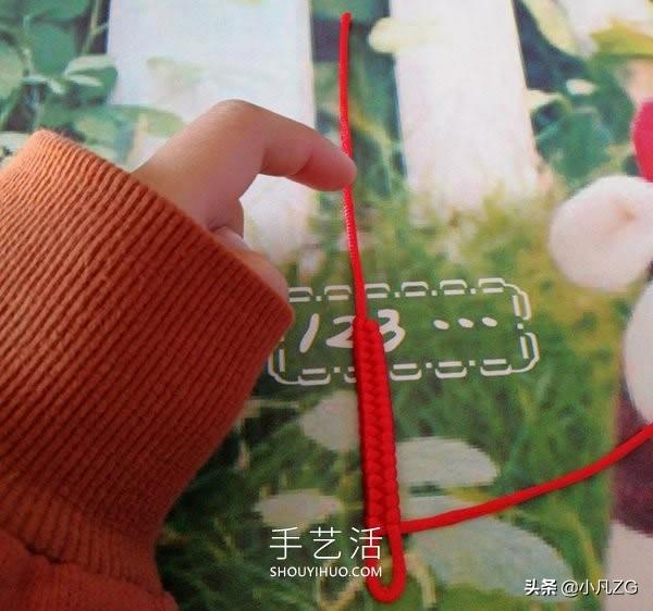 红绳手链编法图解教程简单含打结 第9张