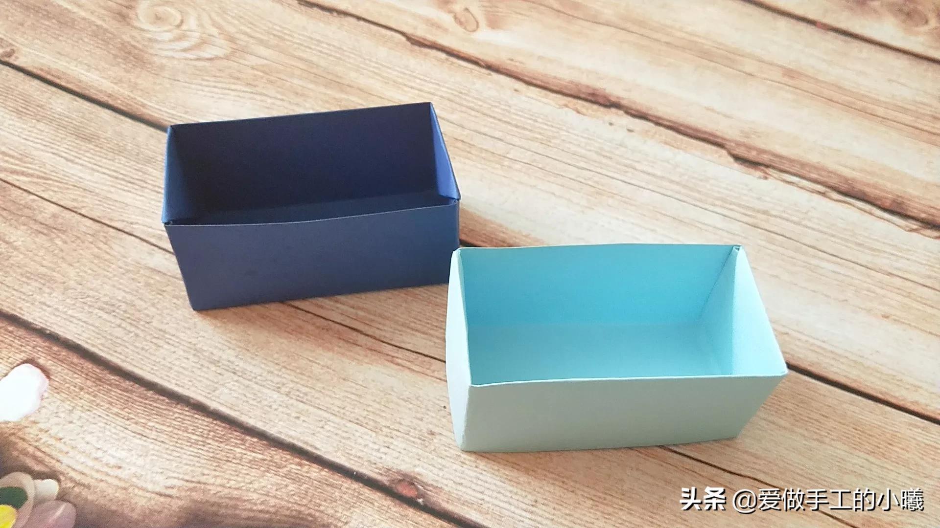 折纸教程：用卡纸折个收纳盒，简单又好看，收纳不烦恼 第5张