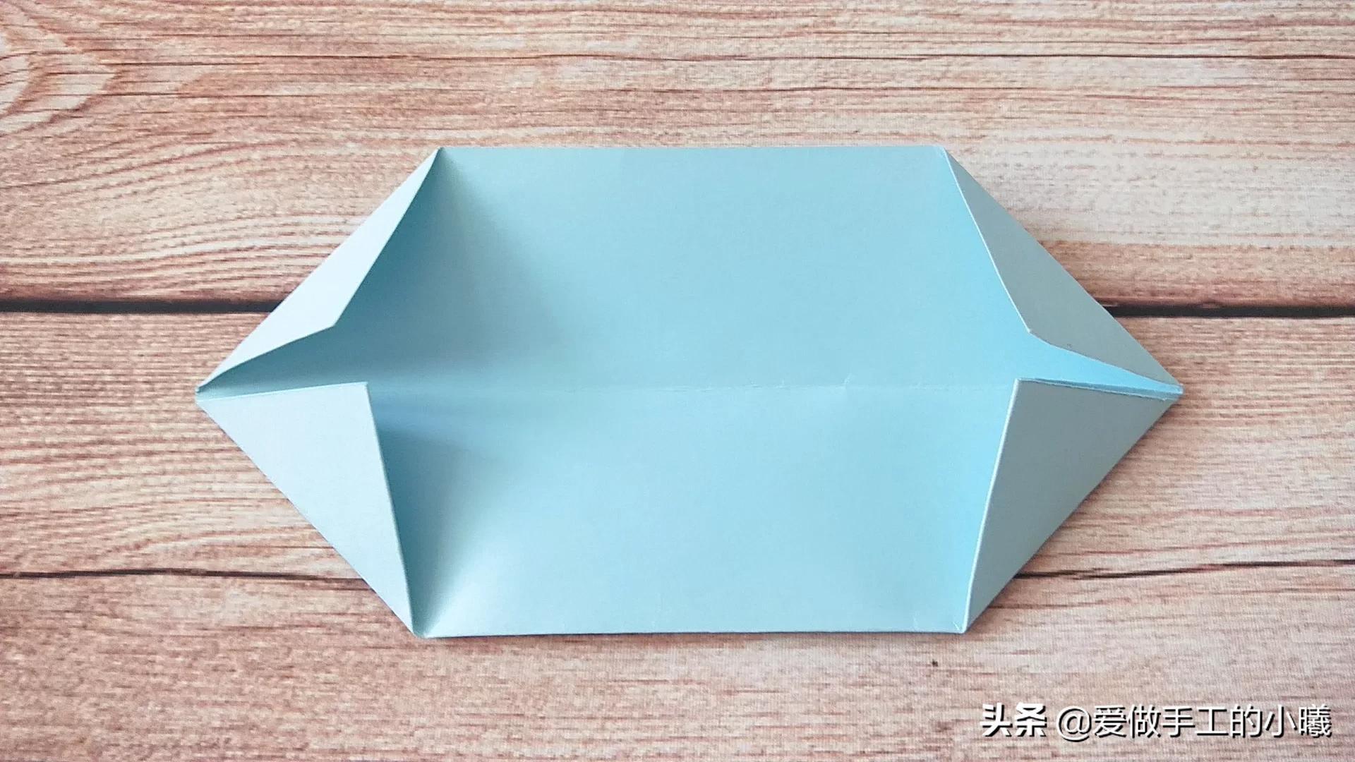 折纸教程：用卡纸折个收纳盒，简单又好看，收纳不烦恼 第23张