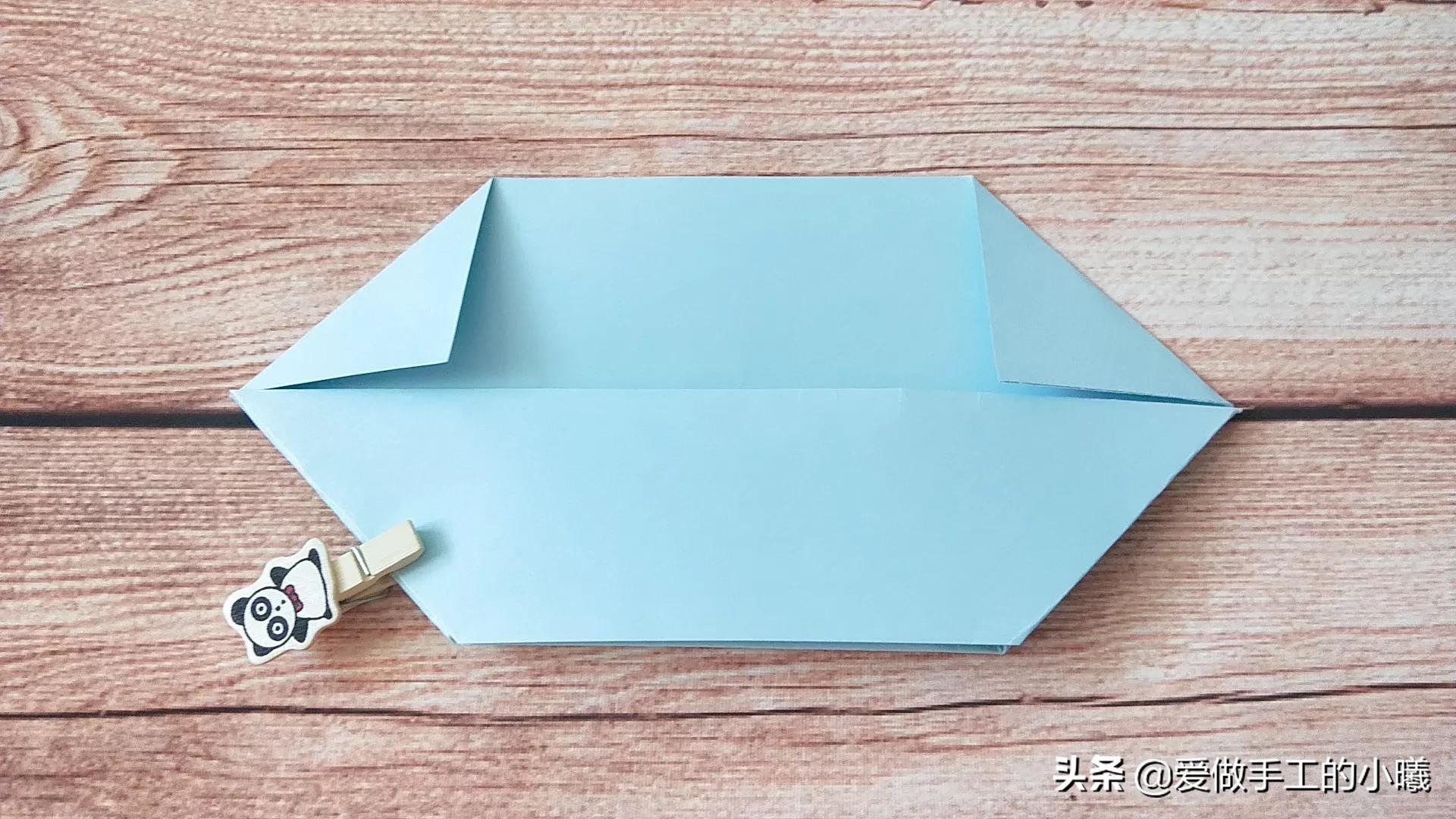 折纸教程：用卡纸折个收纳盒，简单又好看，收纳不烦恼 第25张