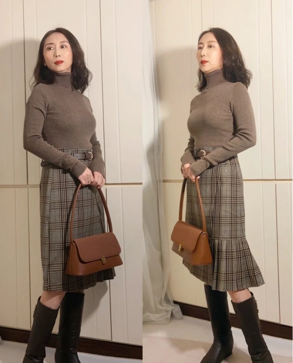 五十岁的女人会不会穿搭，学会这三点就行，和身材长相关系不大 第1张