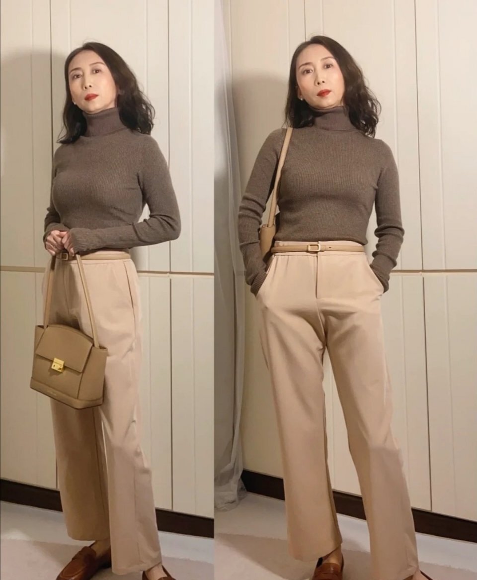 五十岁的女人会不会穿搭，学会这三点就行，和身材长相关系不大 第3张