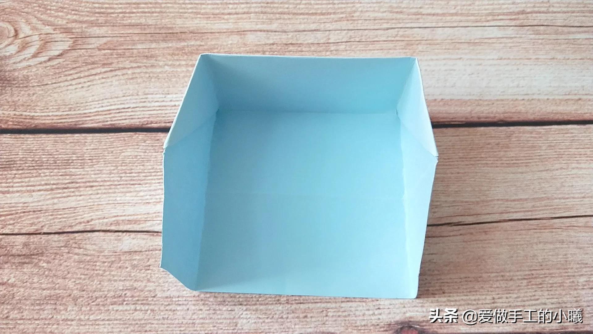 折纸教程：用卡纸折个收纳盒，简单又好看，收纳不烦恼 第29张