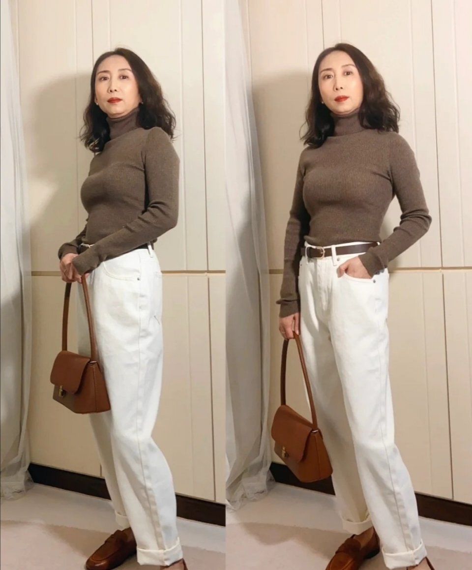 五十岁的女人会不会穿搭，学会这三点就行，和身材长相关系不大 第5张