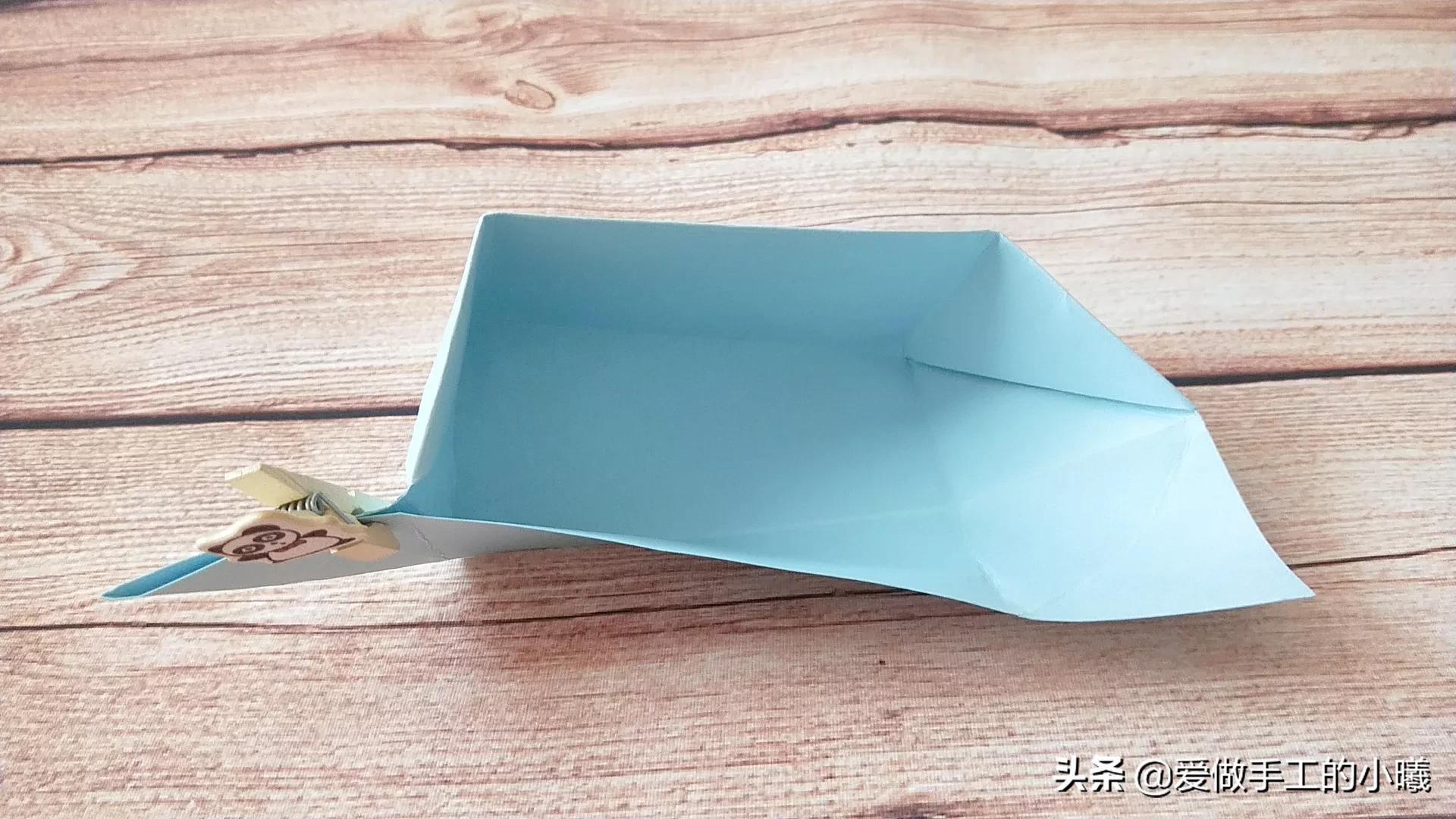 折纸教程：用卡纸折个收纳盒，简单又好看，收纳不烦恼 第31张