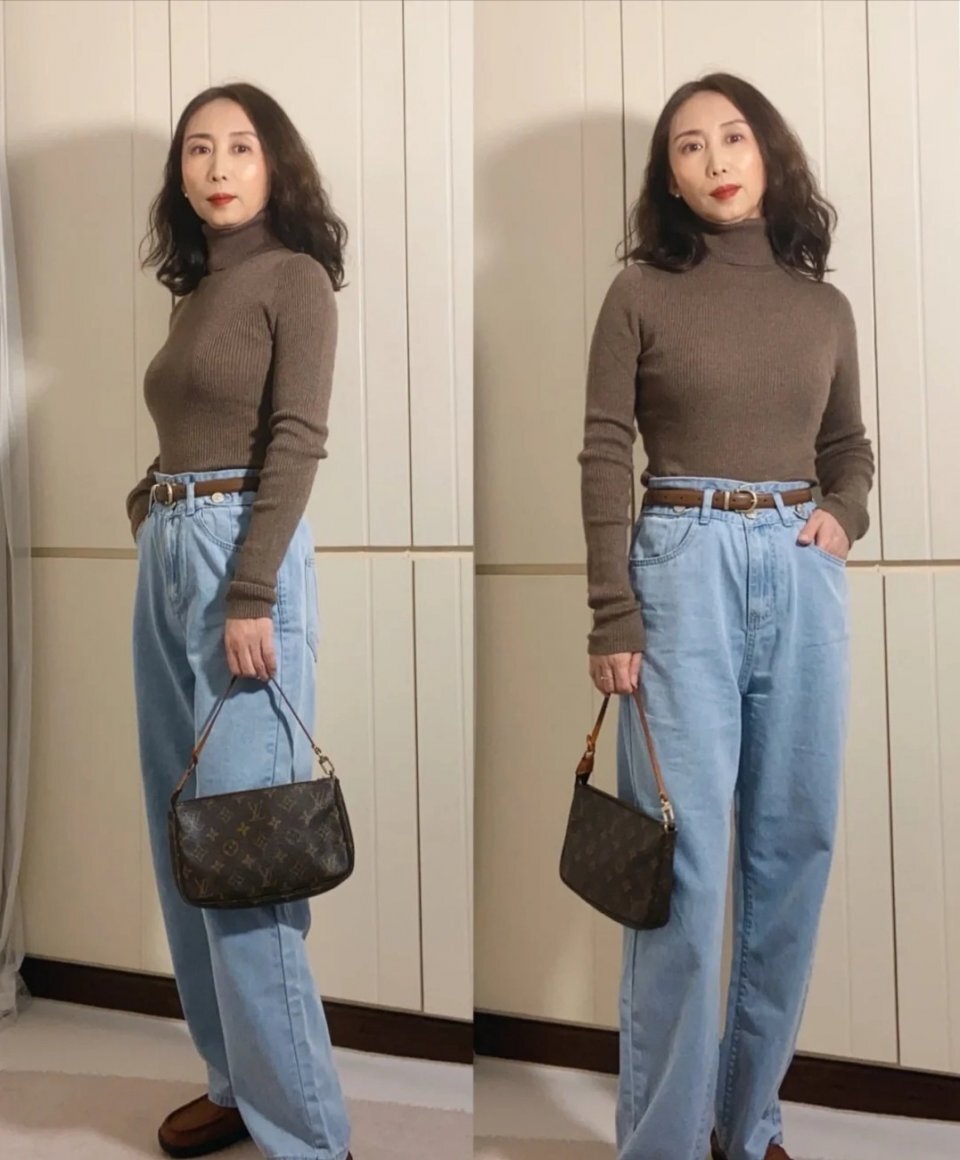 五十岁的女人会不会穿搭，学会这三点就行，和身材长相关系不大 第7张