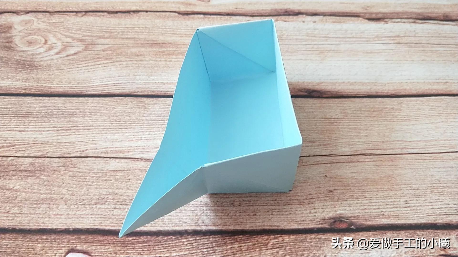 折纸教程：用卡纸折个收纳盒，简单又好看，收纳不烦恼 第37张