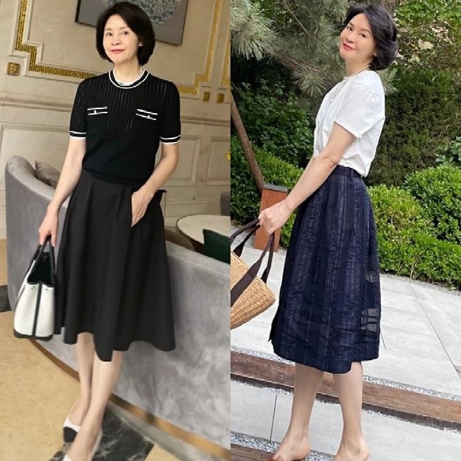 这才是50岁姐姐的减龄穿搭，优雅气质又有女人味，比同龄人显年轻 第7张