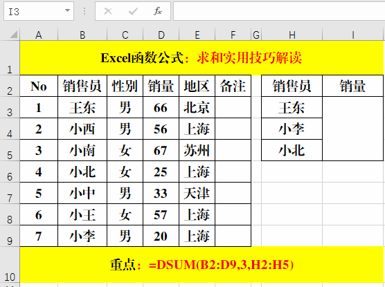 excel求和函数有哪些 第11张