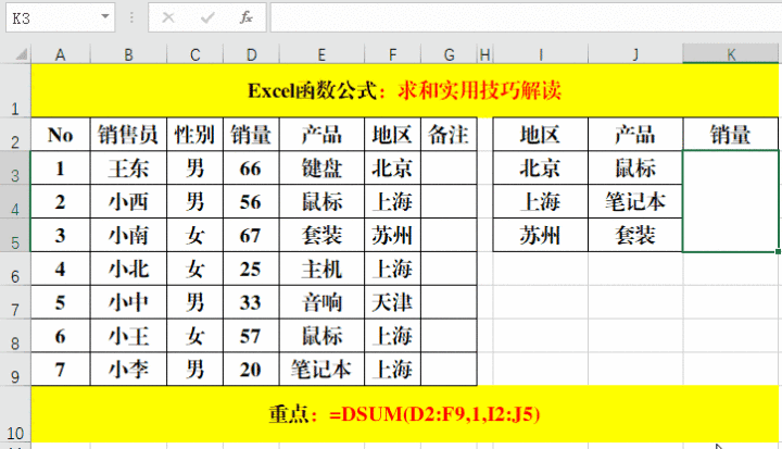 excel求和函数有哪些 第15张