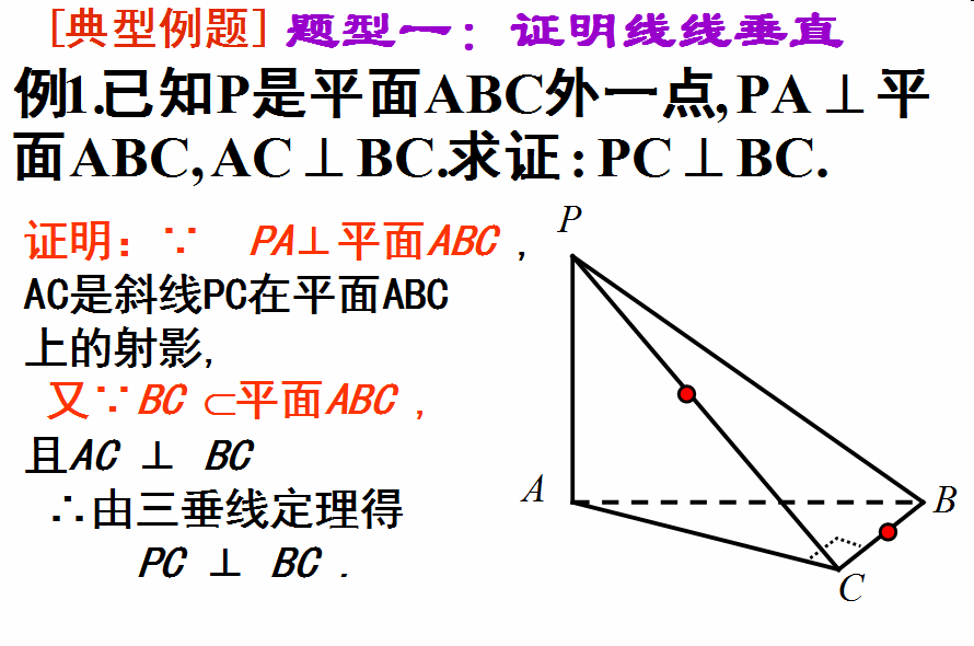 立体几何：三垂线定理及其简单应用 第19张