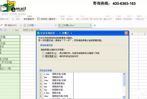 怎样把Excel表格中的一列内容分成两列 第3张