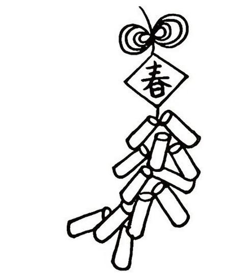 春节鞭炮简笔画画法 第9张