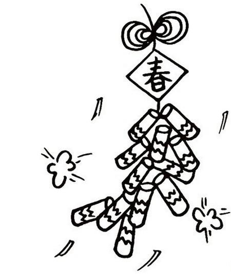 春节鞭炮简笔画画法 第13张