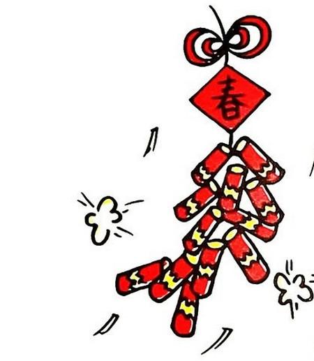 春节鞭炮简笔画画法 第15张