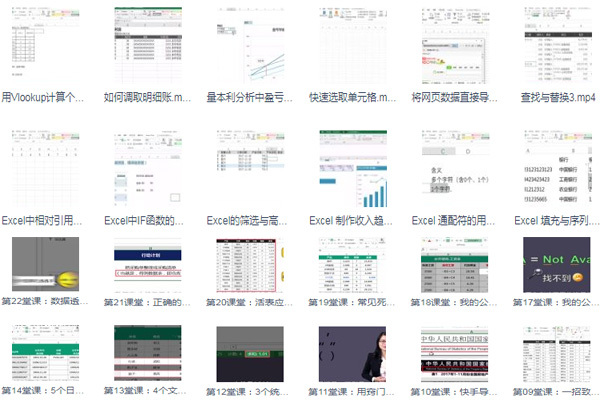 Excel从0基础到精通，300集全套教程，视频+模板+笔记 第7张