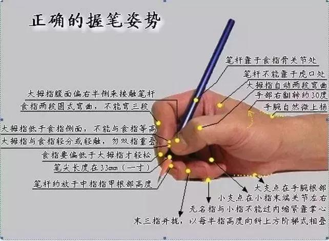 正确的握笔姿势有几种（正确的握笔姿势8个要点） 第1张