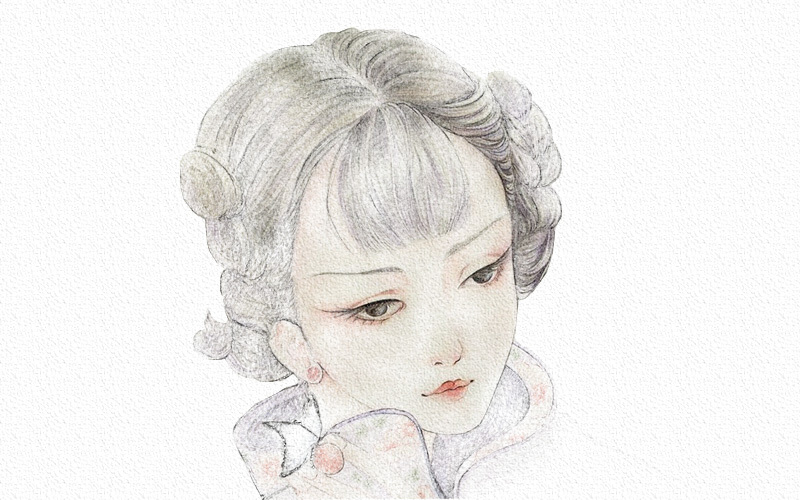 彩铅画古风人物教程步骤图 第19张