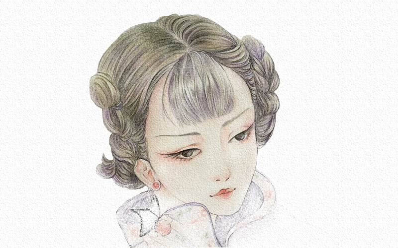 彩铅画古风人物教程步骤图 第25张