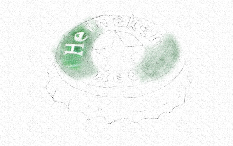 彩铅画啤酒罐盖的画法 第7张