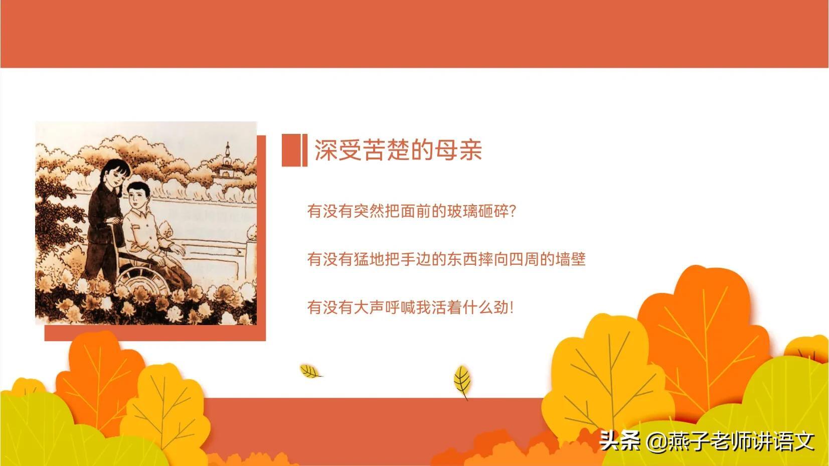 七上《秋天的怀念》手写笔记、线索作用、动词赏析、感情基调 第25张