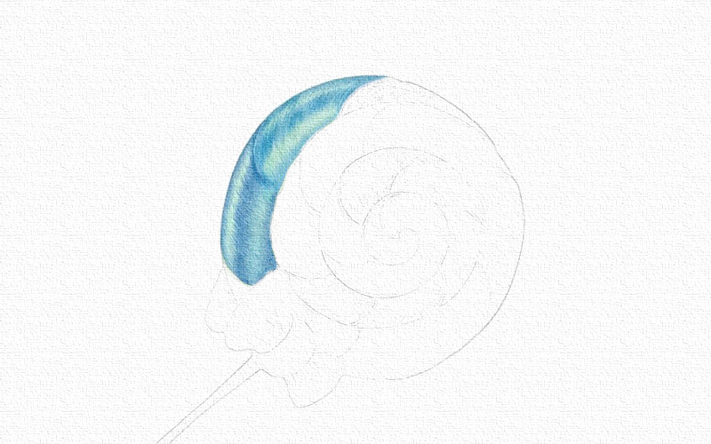 彩铅画棒棒糖步骤 第7张