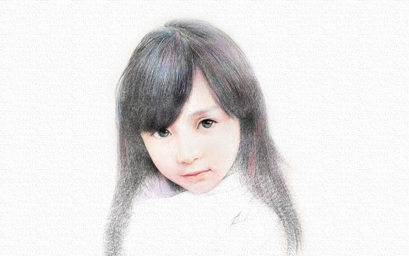 彩铅画女孩图片唯美 第7张