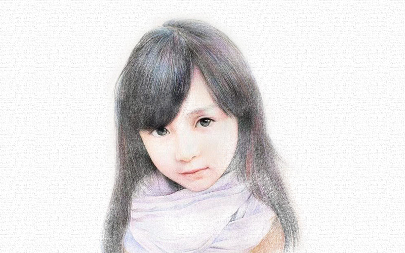 彩铅画女孩图片唯美 第9张
