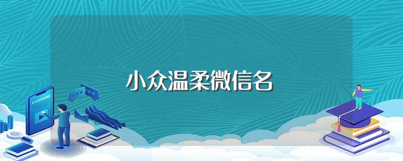 小众温柔微信名（微信起什么名字最好听呢） 第1张