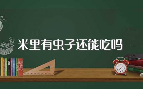 米里有虫子还能吃吗（米长虫子了还能吃吗）