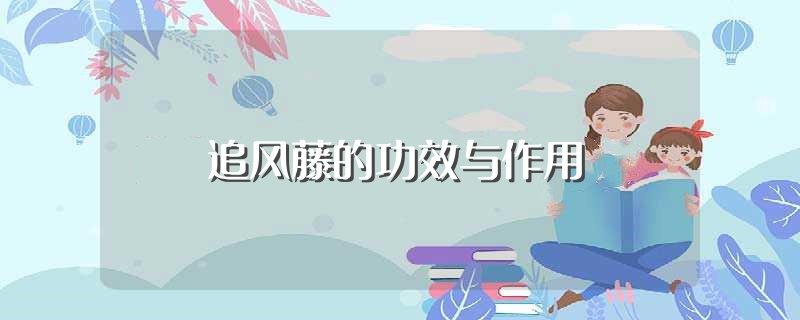 追风藤的功效与作用（追风藤的功效与作用有什么） 第1张