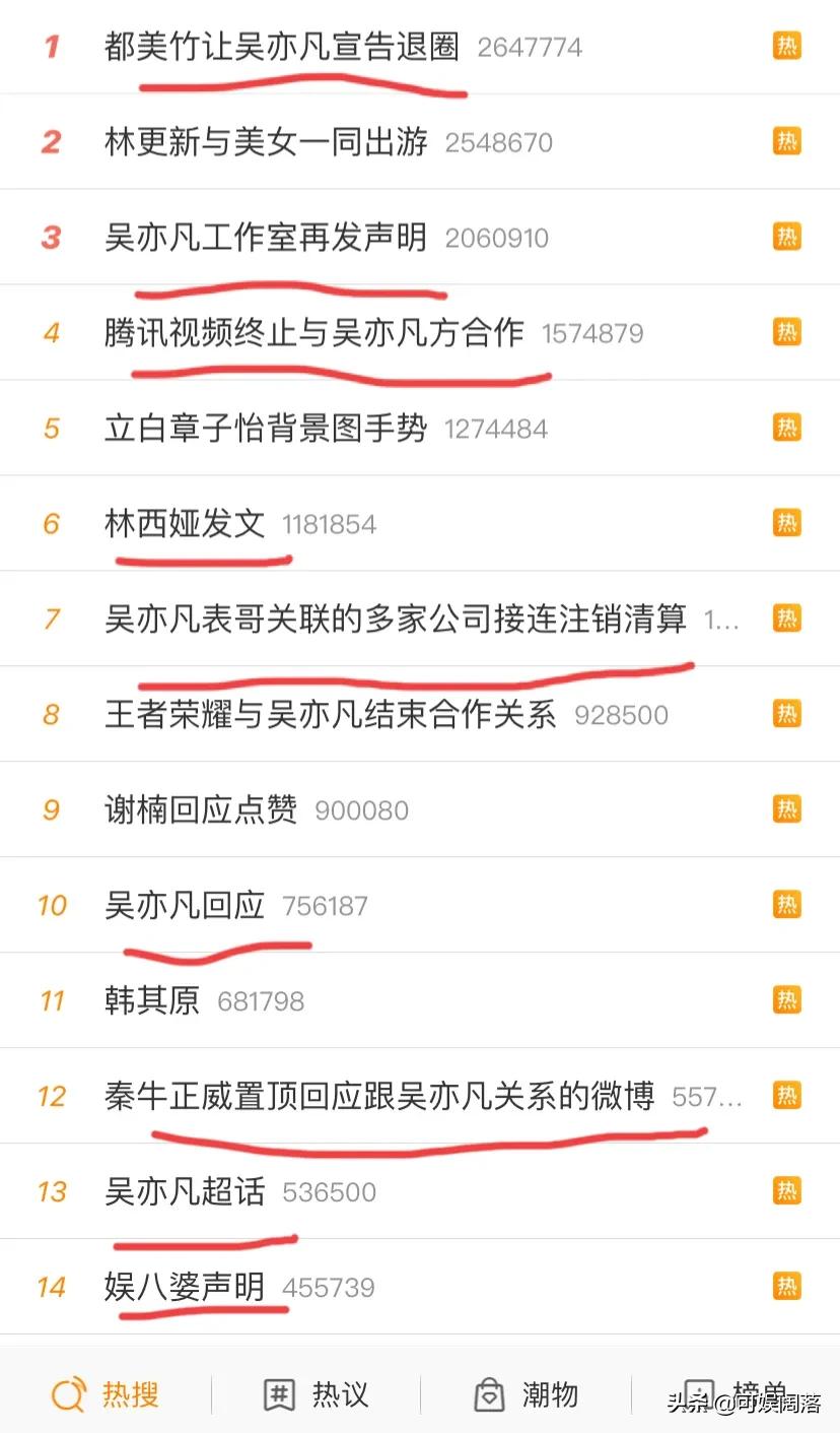 吴亦凡事件连占一半热搜？网友怒斥：请滚出娱乐圈 第1张