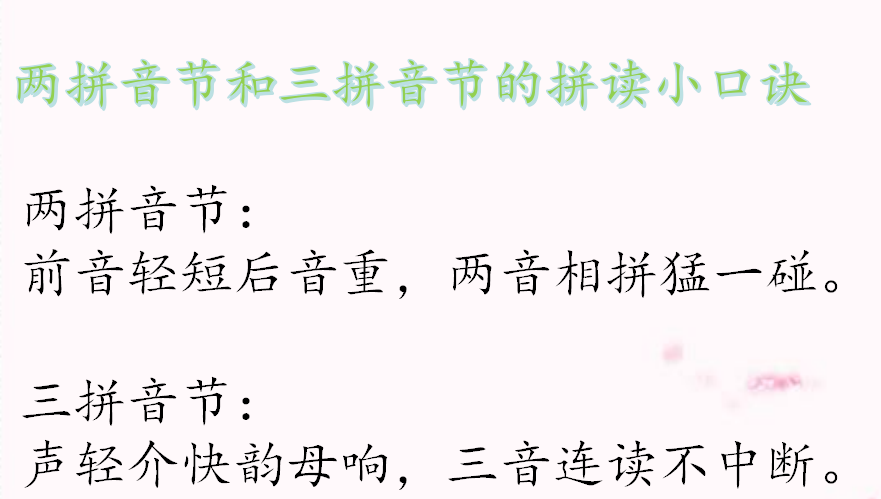 区分两拼音节和三拼音节 第1张